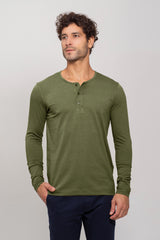 (KIT3) Henley Algodão Egípcio - Manga Longa