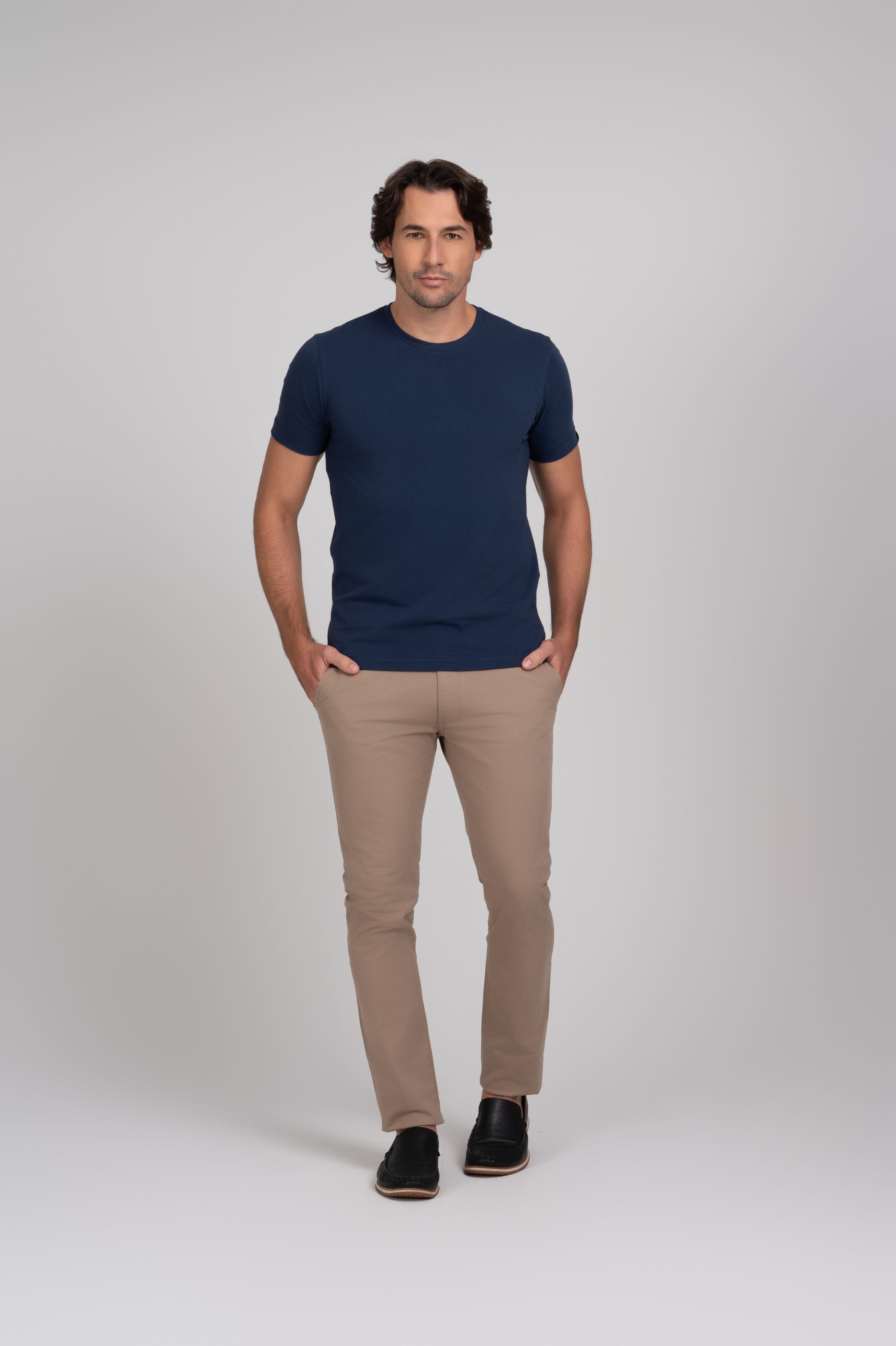(KIT3) Camiseta Algodão Egípcio Gola C