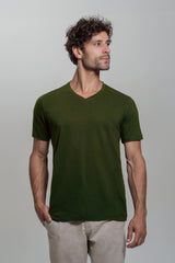 Camiseta Algodão Egípcio Gola V (18% OFF)