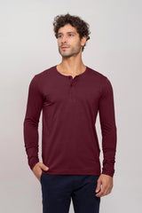 (KIT3) Henley Algodão Egípcio - Manga Longa