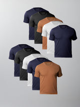 Kit 10 Camisetas Algodão Pima Gola C - Personalize