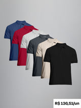 Kit 6 Camisas Polo Algodão Egípcio - Personalize
