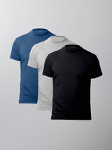 Kit 3 Camisetas Gola Alta Suedine Egípcio - Personalize
