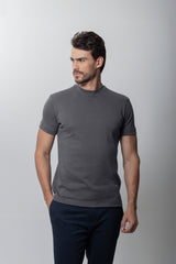 (KIT3) Camiseta Gola Alta Suedine Egípcio