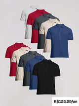 Kit 10 Camisas Polo Algodão Egípcio - Personalize