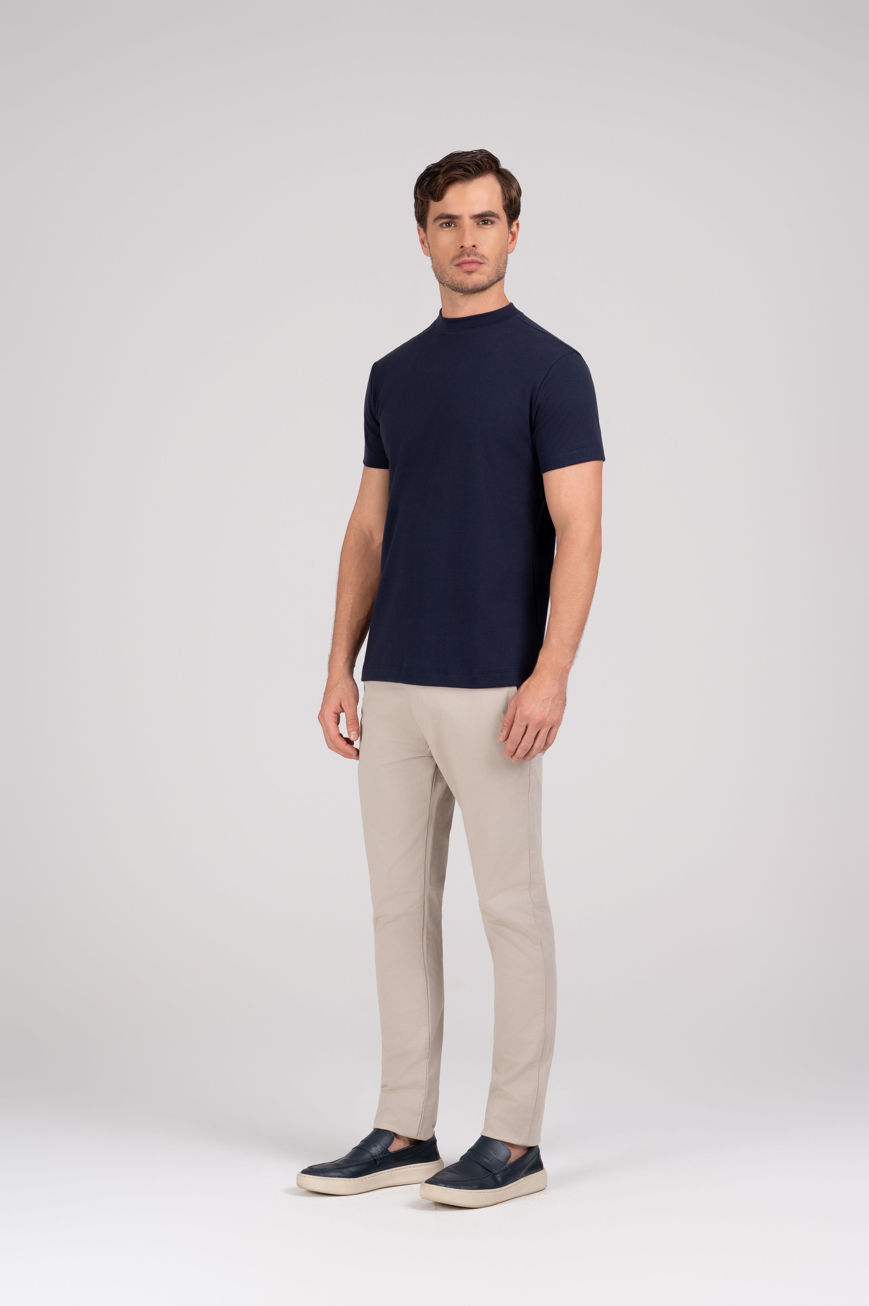 (KIT6) Camiseta Gola Alta Suedine Egípcio