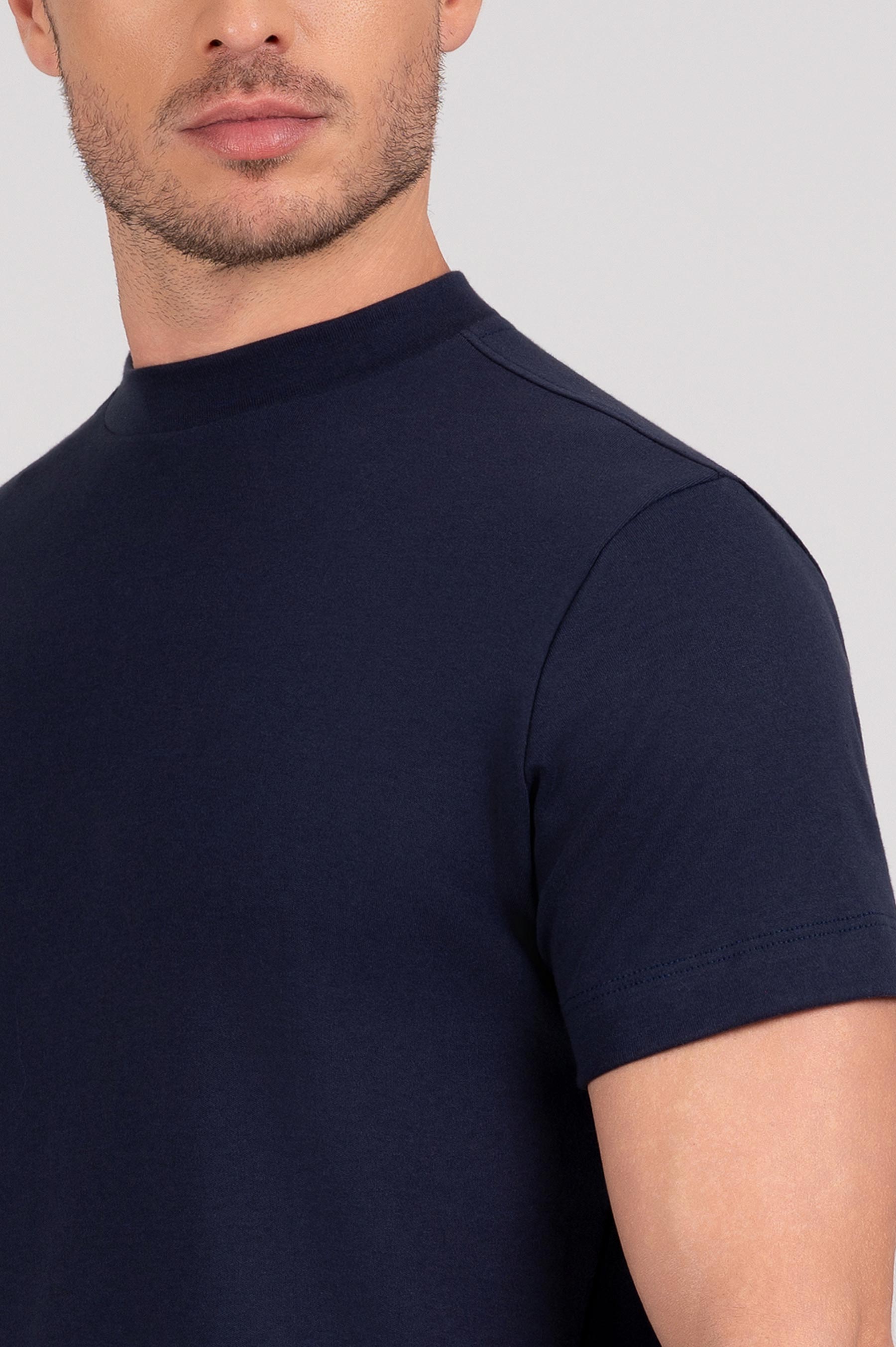 (KIT6) Camiseta Gola Alta Suedine Egípcio