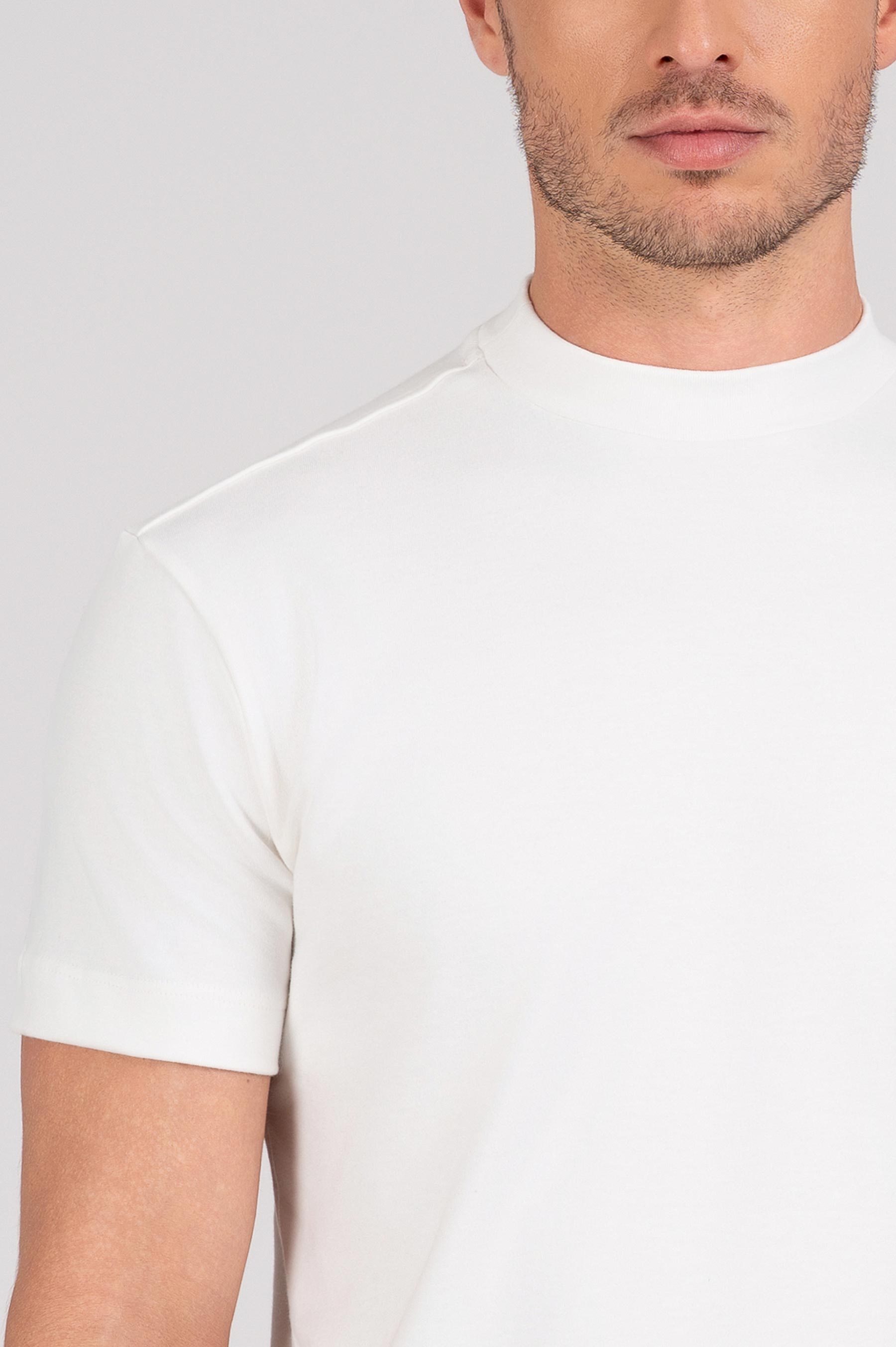 (KIT6) Camiseta Gola Alta Suedine Egípcio