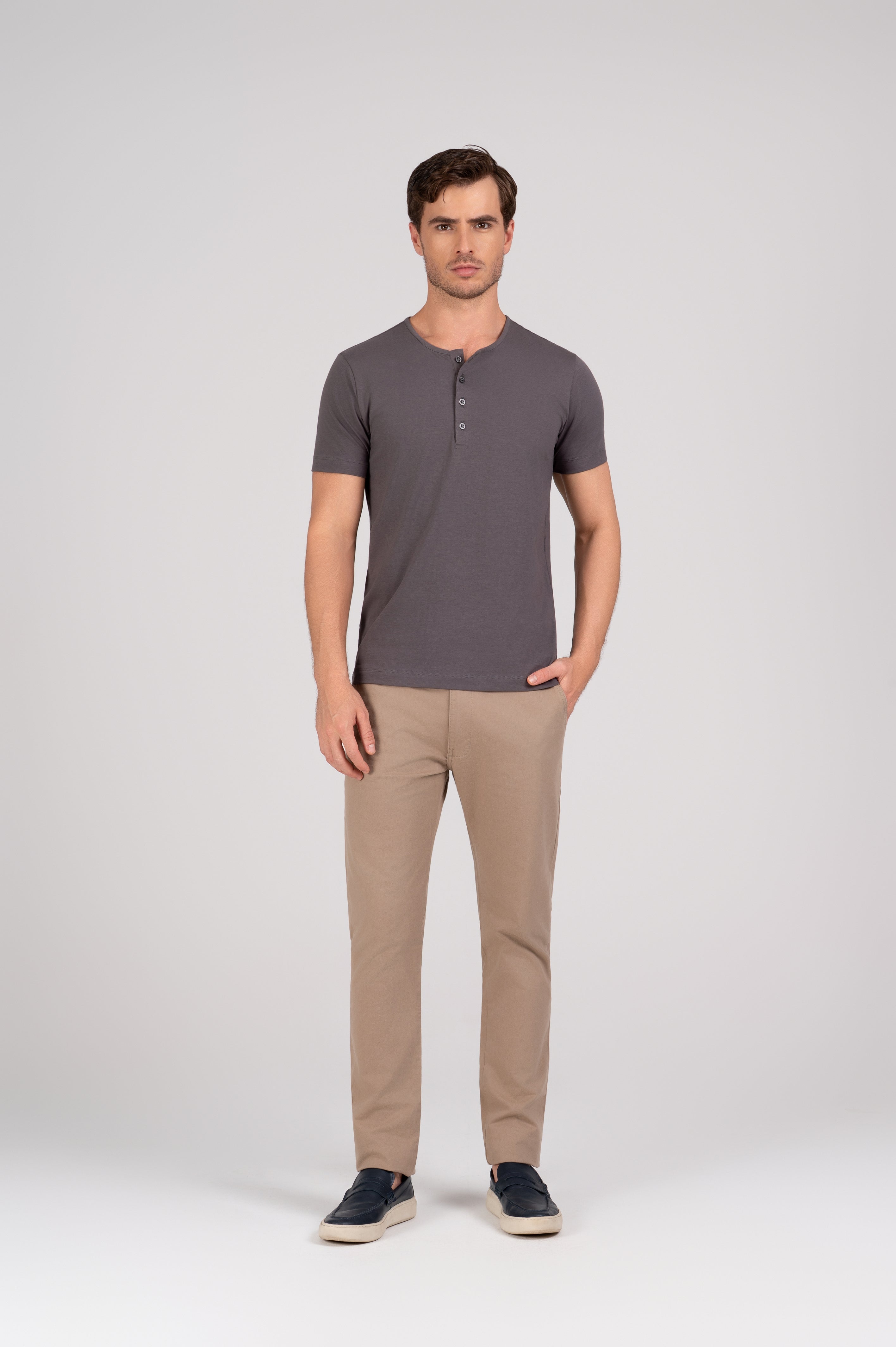 (KIT3) Henley Algodão Pima
