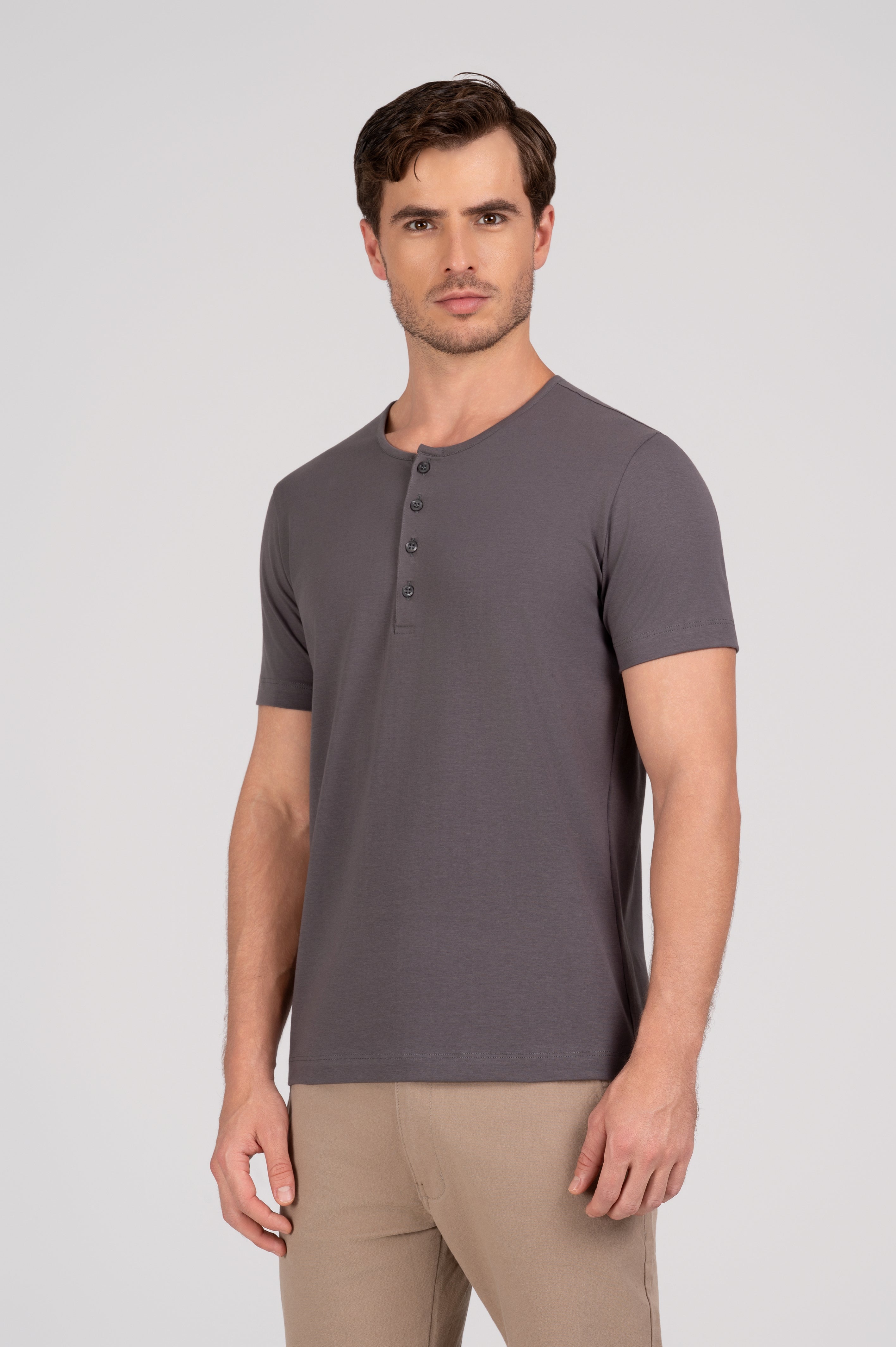 (KIT3) Henley Algodão Pima