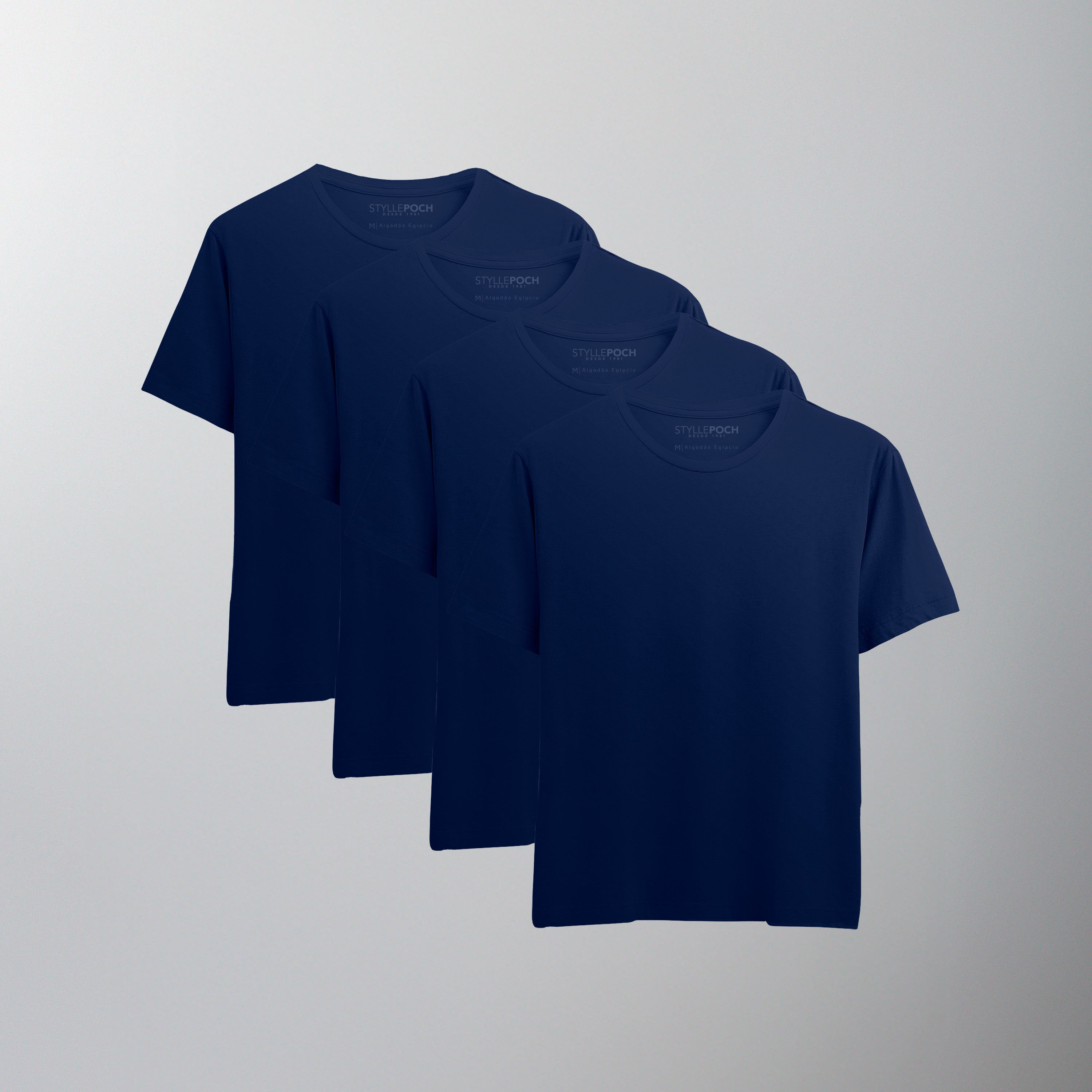 Kit 4 Camiseta Algodão Egípcio