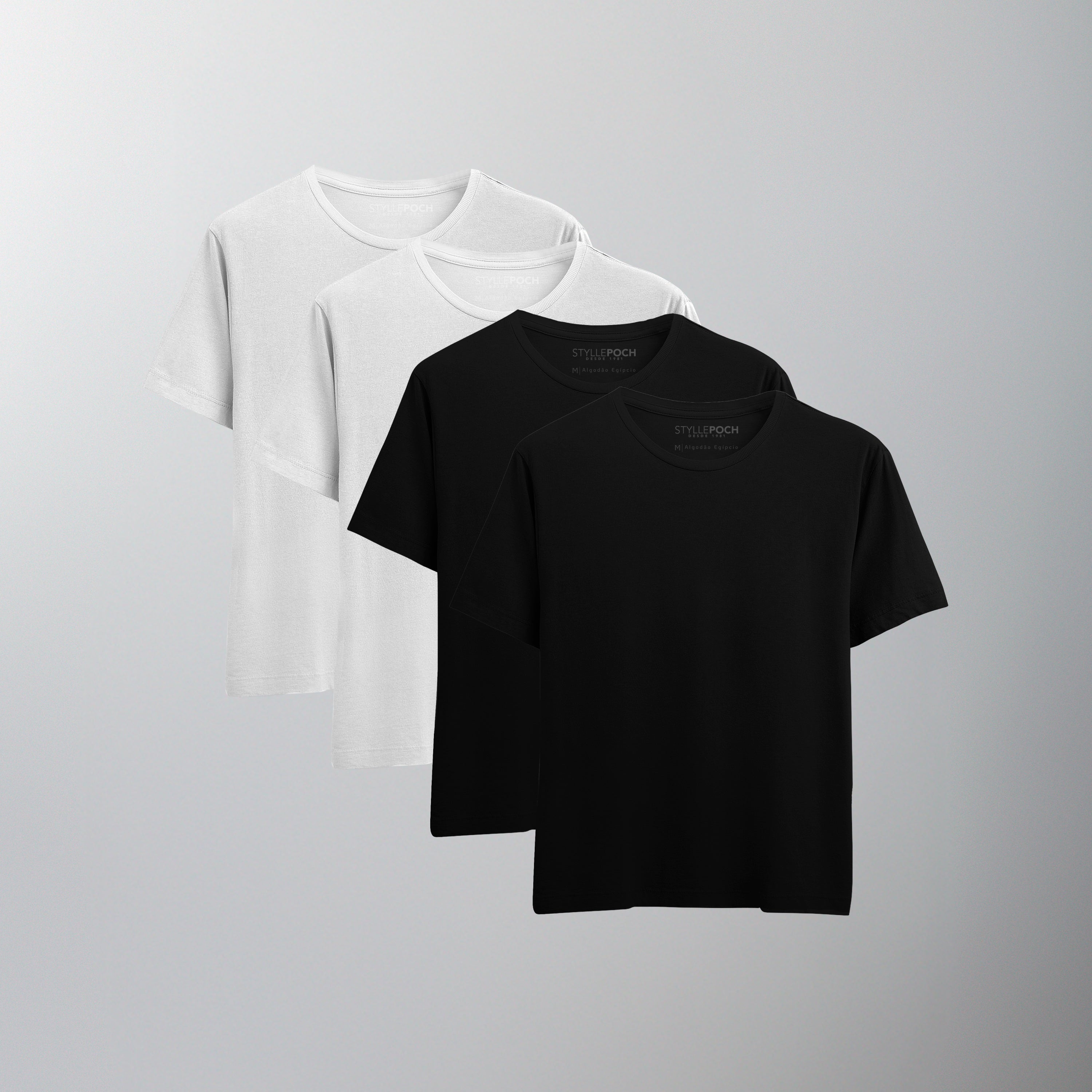 Kit 4 Camiseta Algodão Egípcio