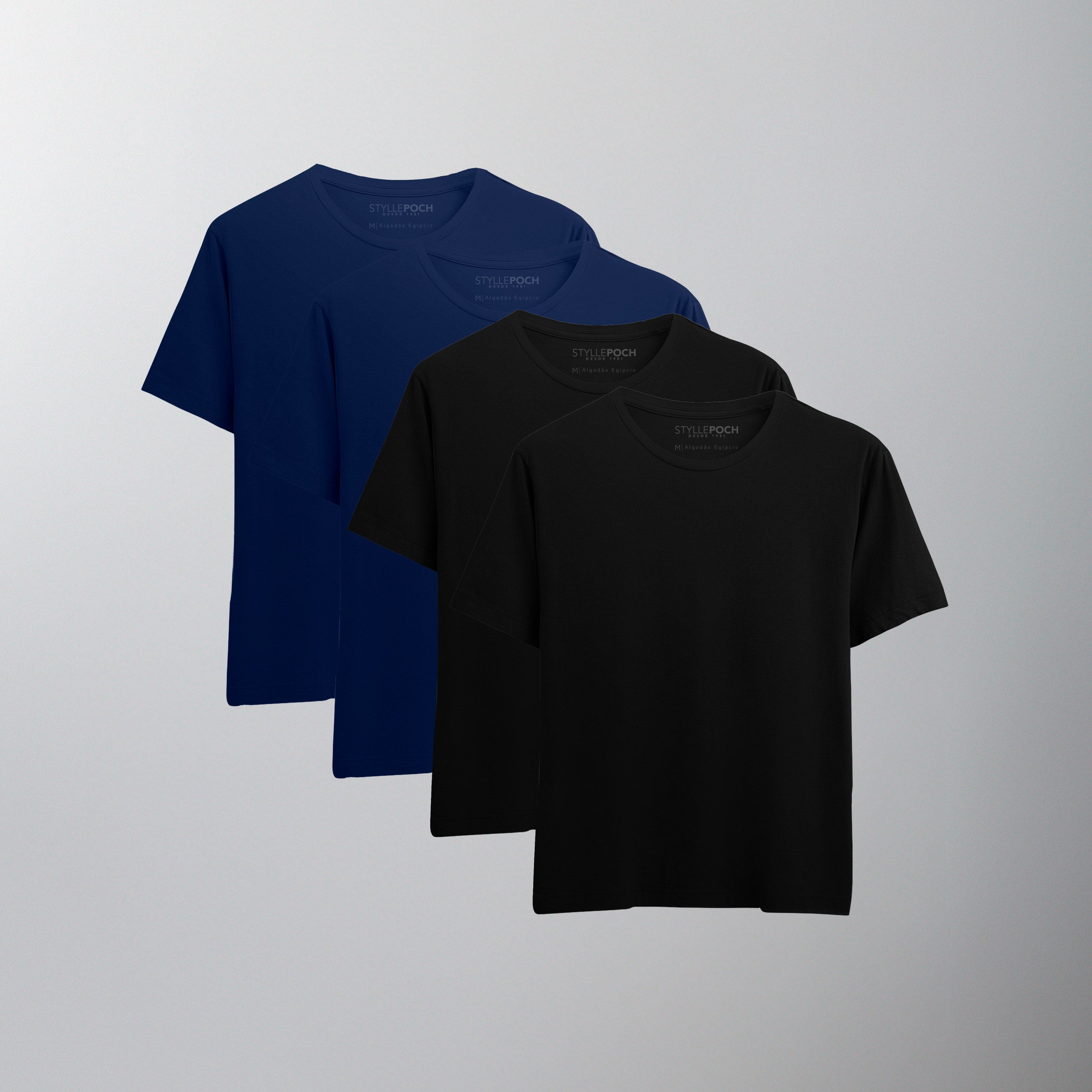 Kit 4 Camiseta Algodão Egípcio