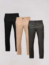 Kit 3 Calças Chino Alfaiataria - Personalize