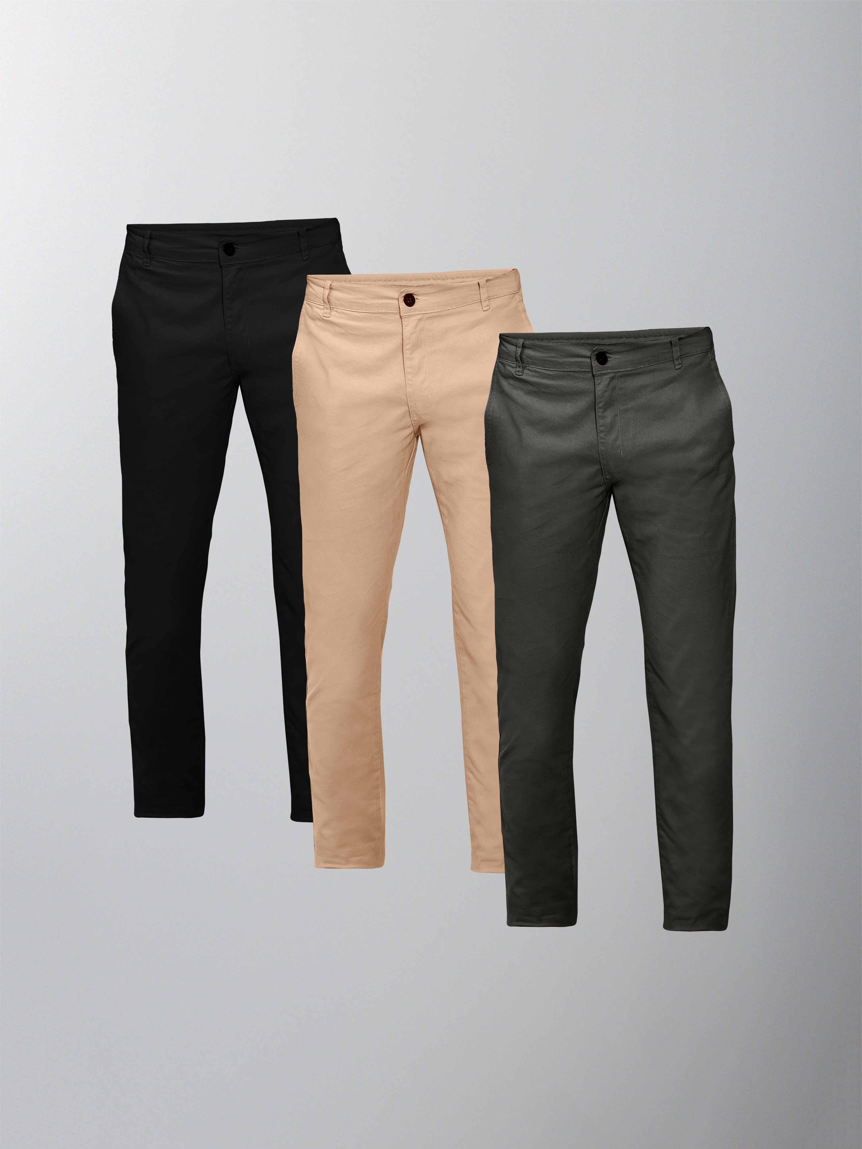 Kit 3 Calças Chino Alfaiataria - Personalize