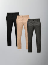 Kit 3 Calças Chino Alfaiataria - Personalize