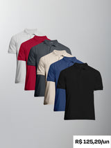 Kit 6 Camisas Polo Algodão Egípcio - Personalize