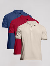 Kit 3 Camisas Polo Algodão Egípcio - Personalize