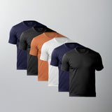 Kit 6 Camisetas Algodão Pima Gola C - Personalize