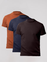 Kit 3 Camisetas Gola Alta Suedine Egípcio - Personalize